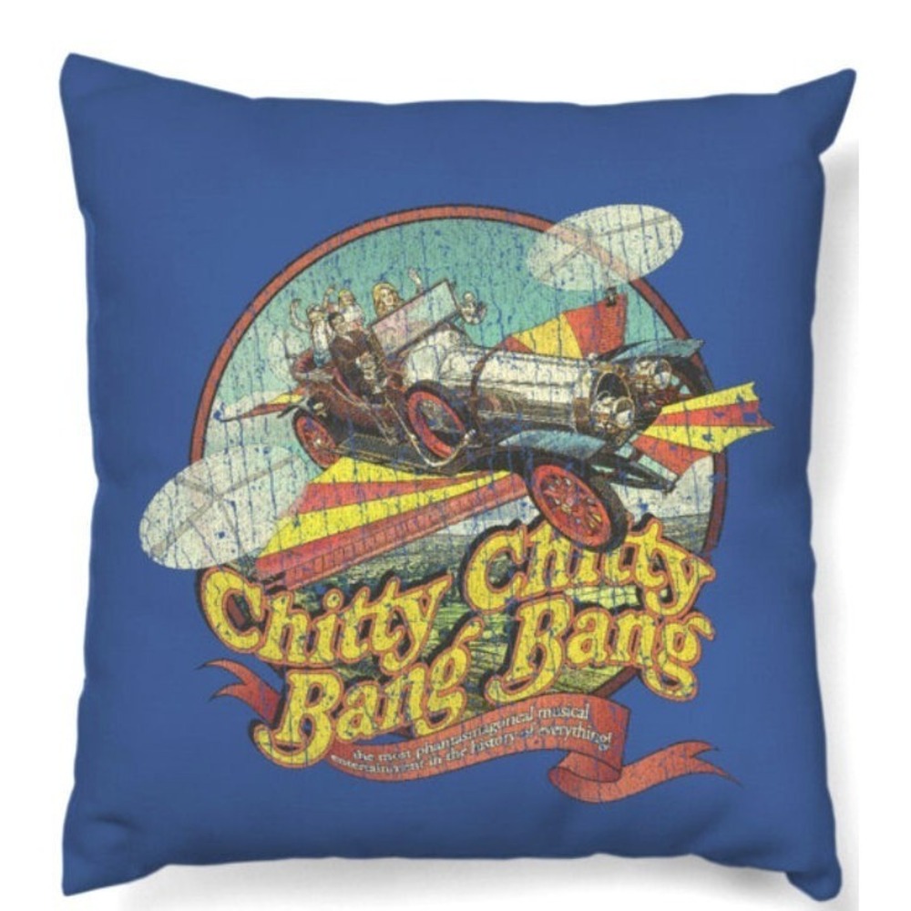 Teepublic Chitty Chitty Bang Bang 1968‎ Musical Pillow Cover 19"x19"